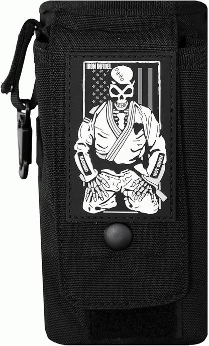 Iron InfideI Battle Bottle Sleeve - 64 oz and 32 oz Water Bottle Sleeve Only for Half Gallon 1L Steel Water Bottle | Rugged Cover with Molle for Versatile Design with Storage for Phone, Wallet & Keys