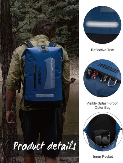 IDRYBAG Waterproof Backpack for Men 20L/30L/40L, Floating Dry Bag Kayak, Dry Backpack Hiking