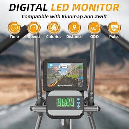 VANSWE Recumbent Exercise Bike for Adults Seniors - Recumbent Bikes for Home with Magnetic Resistance, Bluetooth and App Connectivity, Pulse Sensor