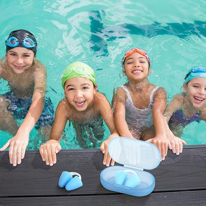 2 Pack Nose Plugs for Swimming for Adults and Kids (Age 7-12), Waterproof Soft Silicone Swimming Protectors Nose Block Nostril Plugs for Swimmers Surfers Water Sports