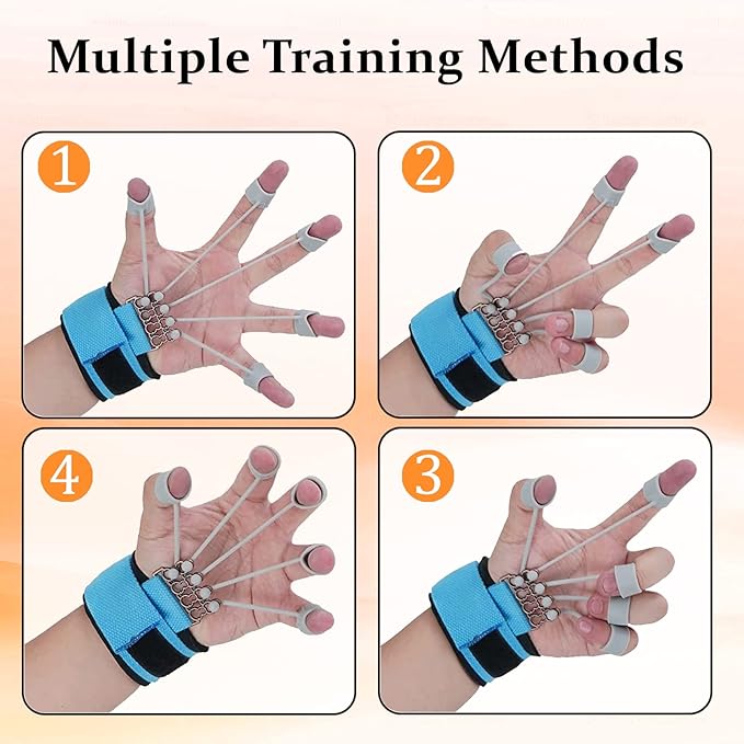 Finger Exerciser,4 Resistance Levels Finger Strengthener for Hand Therapy, Rock Climbing - Relieve Pain for Arthritis, Carpal Tunnel, Hand Strengthener and Finger Strengthener