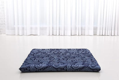 Leewadee Meditation Cushion Set – 1 Round Zafu Meditation Pillow and 1 Square Roll-Up Zabuton Meditation Mat, Pillows Bundle Filled with Kapok