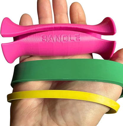 Bandle™ - True Ergonomic Handles for Resistance Bands | Unleash The Full Potential of Pain-Free, Full-Body Workouts | Durable & Comfortable for High-Intensity Training (2 Handles)