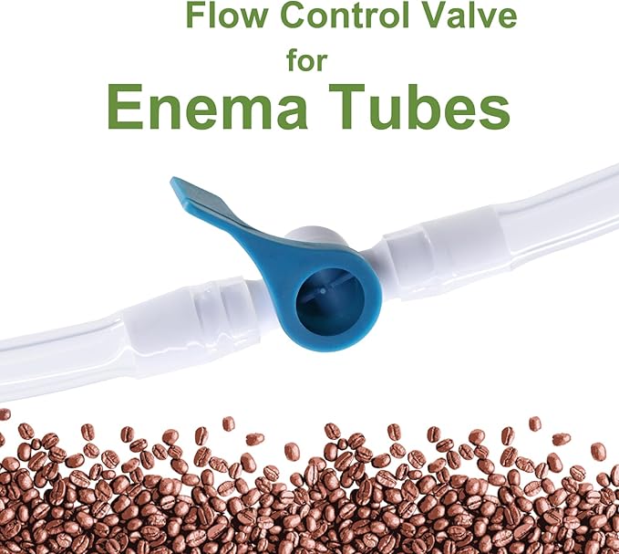 Enema Replacement Tube 6.6FT Silicone Enema Hose with 5 Reusable Nozzle Tips – Flexible Leak-Proof Enema Kit Replacement Tubing for Colon Cleansing and Detox Douche