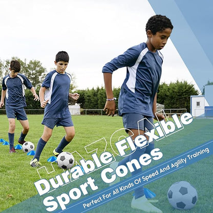 Kids Soccer Goal for Backyard, 6x4 9x5 FT Portable Soccer Nets Pop Up with Ball, Agility Ladder, Cones, Target & Carry Bag for Toddler Youth Outdoor Indoor Training Practice Sports Games Play