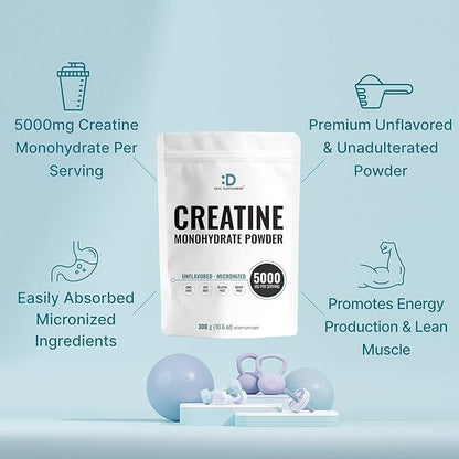 2 Pack Instant Creatine Monohydrate Powder 600 Grams (21.2oz) | Unflavored Micronized Creatine Powder, 5000mg Per Serving, 4 Month Supply, Vegan | Keto, Non-GMO, No Filler, No Additives - 120 Servings