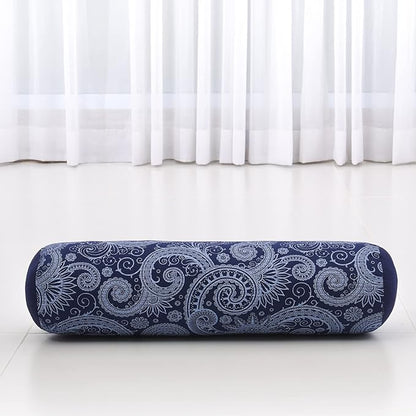 Leewadee Small Yoga Bolster – Shape-Retaining Cervical Neck Roll, Tube Pillow for Comfortable Reading, Kapok Filling, 22 x 6 x 6 inches
