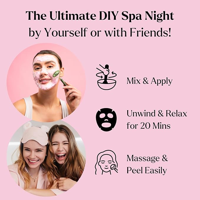 Jelly Face Mask for Facials - Bulgarian Rose Hydrating, Brightening & Nourishing Jelly Mask with Free Jade Roller & Spatula | Professional Hydrojelly Masks | Vajacial Jelly Mask Powder | 23 Oz Jar