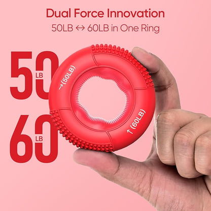 FitBeast Grip Strength Trainer, Finger Exerciser, Stress Balls for Adults 6-Piece Set, Hand Therapy for Strength, Recovery & Stress Relief, Forearm Strengthener for Men, Women & Seniors