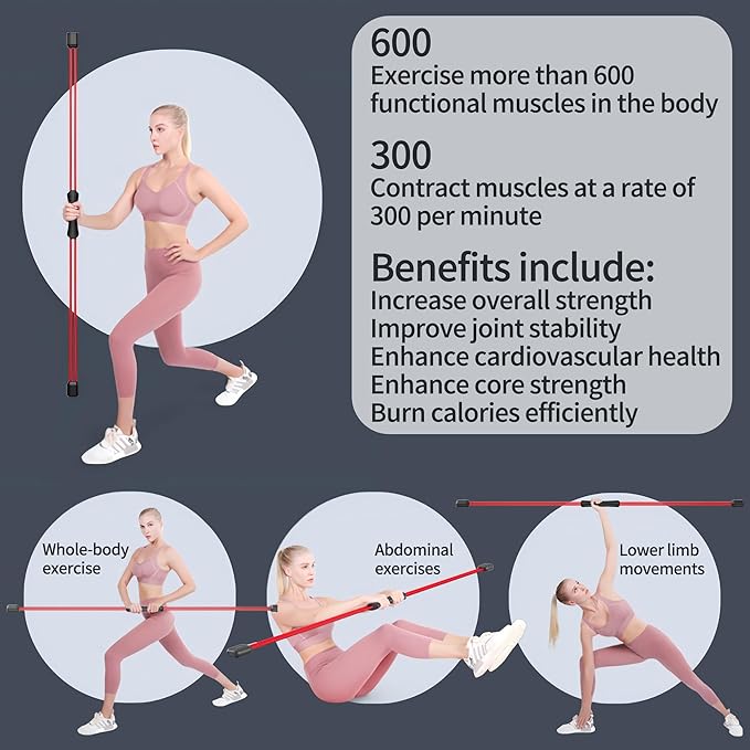 FlexBar & Mobility Stick - Shoulder Reliever Ball Swing, Body Blade, Flex Bars for Physical Therapy - Total Body Workout, Core Strength & Stability Training