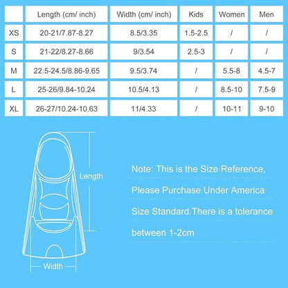 Gintenco Swim Fins, Kids Swim Training Fins for Lap Swimming, Travel Size Flippers with Mesh Bag, Silicone Swimming Fins for Kids Teens Adults Women Men