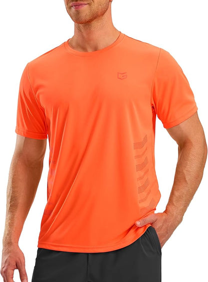 G Gradual Men's Workout Shirts Quick Dry Athletic Running T-Shirts Lightweight Moisture Wicking Short Sleeve Sports Gym Tops