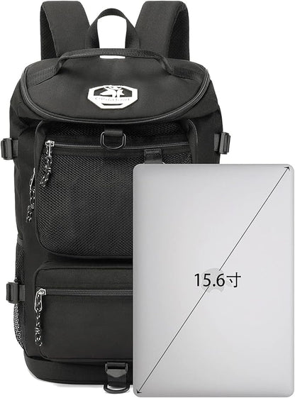 Kalesi Gym Duffle Bag Backpack 4-Way Waterproof with Shoes Compartment for travel Sport Hiking laptop (Black)