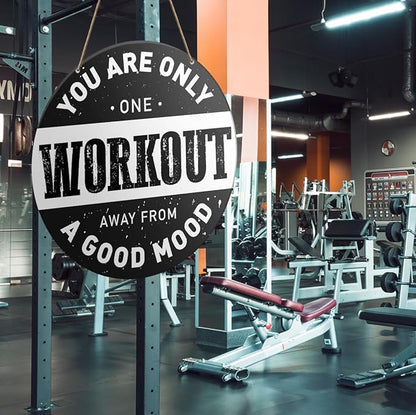 Gym Sign Decor, Home Gym Sign, Workout Room Fitness Room Decor Gym Sign Decoration, Gym Gift for Trainer Exercise Lover, Your Are Only One Workout