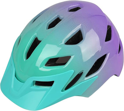 Kids Bike Helmet,Bavilk Kids Boys Girls Bike Helmets with LED Light Detachable Visor Children Youth Teen Multi-Sport for Skating Cycling Scooter Skateboard Adjustable & Lightweight 19.7"-22.4"