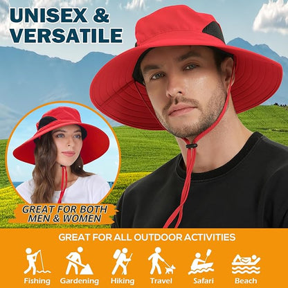 EINSKEY Wide Brim Sun Hat, UPF 50+ UV Protection Waterproof Packable Bucket Hat for Men & Women, Fishing Hiking Beach Garden