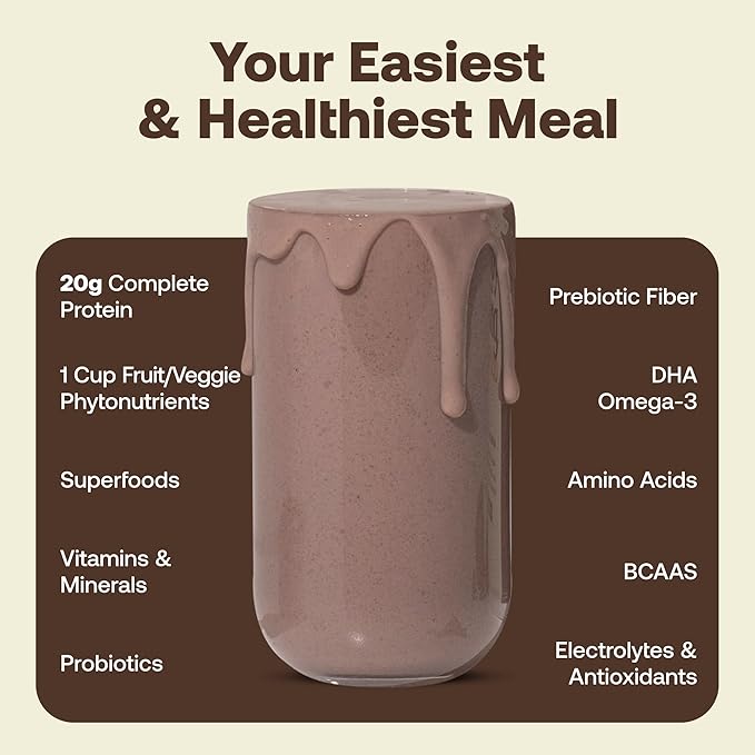 Happy Viking Cookies and Cream Plant Protein Powder, Created by Venus Williams, 20G Protein, Low Carb, Keto, Vegan, Gluten-Free, Non-GMO, Superfoods, Complete Meal Replacement, 1 Canister