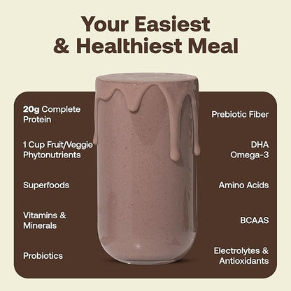 Happy Viking Cookies and Cream Plant Protein Powder, Created by Venus Williams, 20G Protein, Low Carb, Keto, Vegan, Gluten-Free, Non-GMO, Superfoods, Complete Meal Replacement, 1 Canister