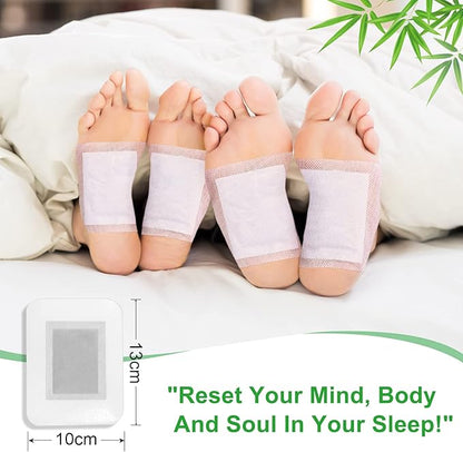 20PCS Upgrade Foot Pads, 2-in-1 Natural Bamboo Vinegar Ginger Powder Foot Pads