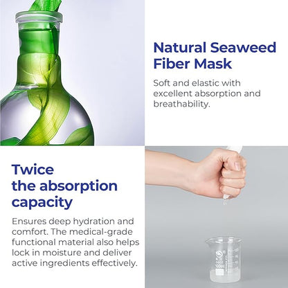 2-Step Oligopeptide Oil-Control Ampoule Mask (1.5ml+33mlx5 PCS) - Soothing & Repairing Mask for Acne-Prone Skin, Paraben-Free, Alcohol Free