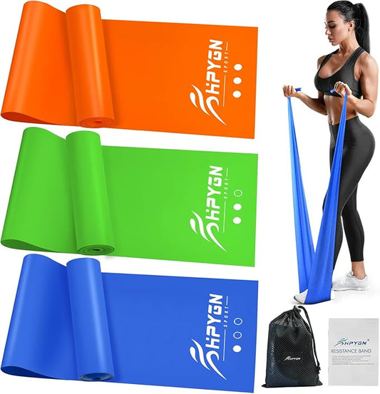 Resistance Bands, Exercise Bands, Physical Therapy Bands for Strength Training, Yoga, Pilates, Stretch Elastic Band with Different Strengths, Workout Bands for Home Gym