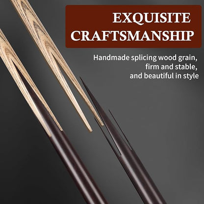 Kmise Pool Cue Set of 3, 57-inch Cue Sticks with 9.5mm Pro Tips, Splicing Process, Handmade from Premium Wood, Pool Sticks for Adults, for Men and Women, Bar Home Taple Sports