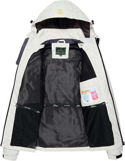 GIISAM Mens Windproof Jacket Waterproof Lightweight Mountain Sport Jacket for Men Hooded Windbreaker Raincoat