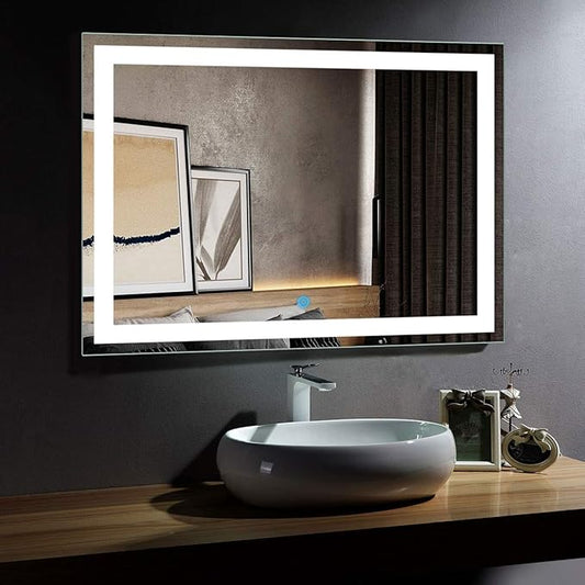 LED Bathroom Mirror with Lights 48x36 inch,