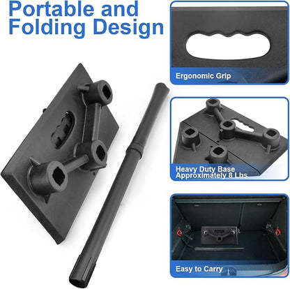 Eastgoing Heavy Duty Baseball and Softball Portable Travel Batting Tee.Adjustable 5-Position Baseball and Softball Batting Tee.Hitting Tee for Any Age Player Baseball