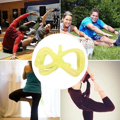 7 Ring Stretch Resistance Exercise Band, BetterJonny Workout Bands Yoga Stretching，Foot, Leg and Arm Exerciser for Home or Fitness Center Workout Walking Exercise