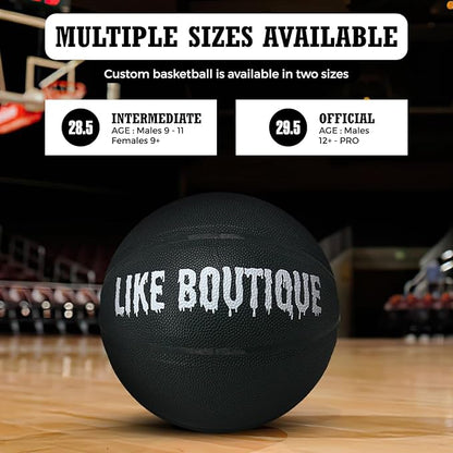 HAMMET Personalized Basketball – Customized Basketball with Your Name or Text – Multiple Colors, Fonts & Designs Available – Durable for Indoor and Outdoor - Ideal Gift for Son, Daughter, Boy or Girl