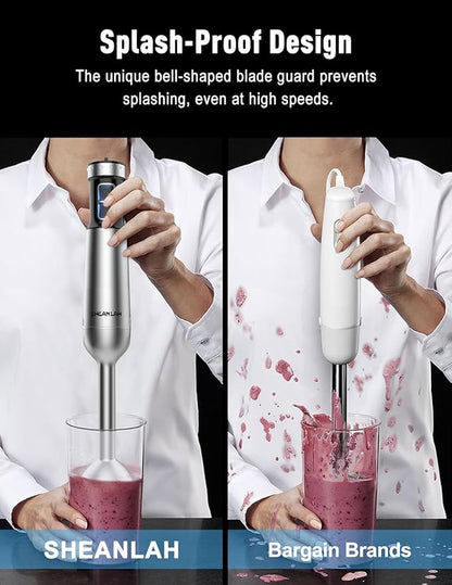 1000W Powerful Immersion Blender handheld, 2025 New Update Hand Blender with 25-Speed, Scratch-Resistant Corded Hand Mixer with Heavy-Duty Copper Brushless Motor and Gift Box