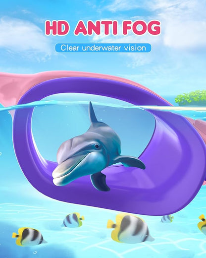 Kids Swim Goggles,Swimming Goggles for Kids 6-14, Anti-Fog UV Protection Pool Glasses for Boys Girls