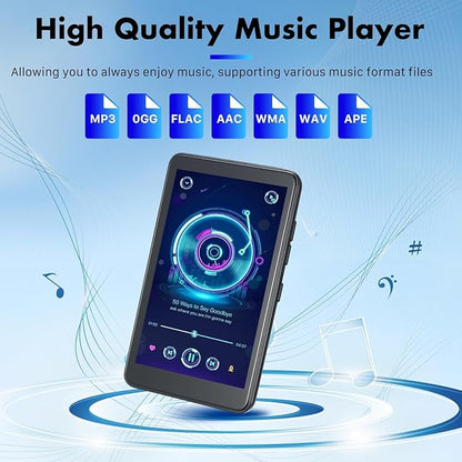 144GB MP3 Player with Bluetooth and WiFi, Android 13 Music Player 4-inch Touch Screen mp4 Players with Bluetooth with Spotify tiktok YouTube Amazon Music, MP4&MP3 Player up to 1TB (Black)