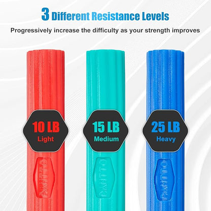 Flexible Resistance Bar for Physical Therapy, Resistance Exercise Twisting Bar for Tennis Elbow, Tendonitis Pain Relief & Grip Strength Improve