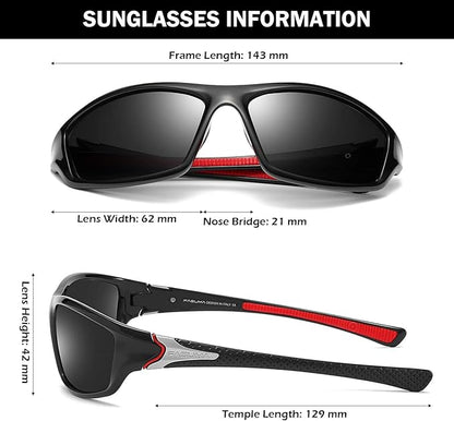 FAGUMA Sports Polarized Sunglasses For Men Cycling Driving Fishing UV400 Protection