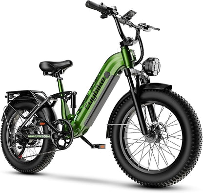 1500W Electric Bike for Adults,48V 20/60Ah Removable Battery Max Range 80Miles & 30MPH Electric Bicycle,20''×4" Fat Tire Ebike,Adult Electric Bicycles for Commute Beach Snow,E-Bike UL Certified
