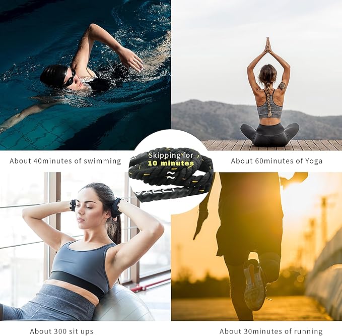 Jump Rope, Weighted Jump Rope for Men & Women, 2.2 lb 2.5 lb 2.8 lb 5.5 lb Heavy Exercise Jumpropes for Fitness Home Gym Workout Equipment for Improve Strength, Building Muscle, Power Training