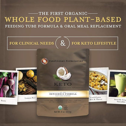 Functional Formularies Ketogenic Meal Replacement Supplement, Add To Your Recipes For Perfectly Balanced Keto Organic Nutrition, 24 Pack