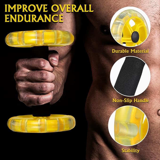 Household Appliances Exercise Abdominal Roller Workout Roller Abs Ab Fitness Roller Yellow Equipment Fitness Device Fitness Wheel Ab Wheel Dumbbel Ab