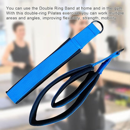 Pilates Double Loop Straps for Reformer, D Ring Straps Handle, Yoga Exercise Straps, 2 PCS