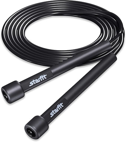 STARFIT Lightweight Jump Rope for Fitness and Exercise, Adjustable Jump Ropes with Plastic Handles, Cardio and Endurance Training, Jumping Rope for Workout