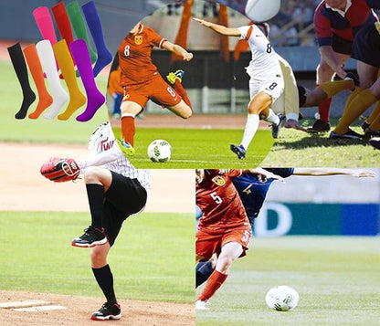 Fitliva Knee High Long Sports Socks Unisex Multicolor 3/6/12 Pairs