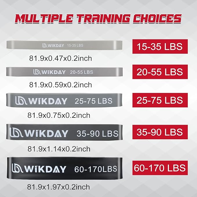 Resistance Bands for Working Out, Exercise Bands, Workout Bands, Pull Up Assistance Bands for Body Stretching Training Physical Therapy Muscle Training for Men & Women