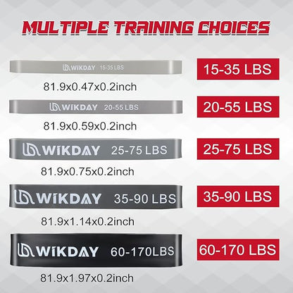 Resistance Bands for Working Out, Exercise Bands, Workout Bands, Pull Up Assistance Bands for Body Stretching Training Physical Therapy Muscle Training for Men & Women