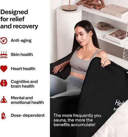 HeatPod Infrared Sauna Blanket for Well-Being and Detox - Relax Your Body & Mind - Personal Sauna, Portable Sauna for Home