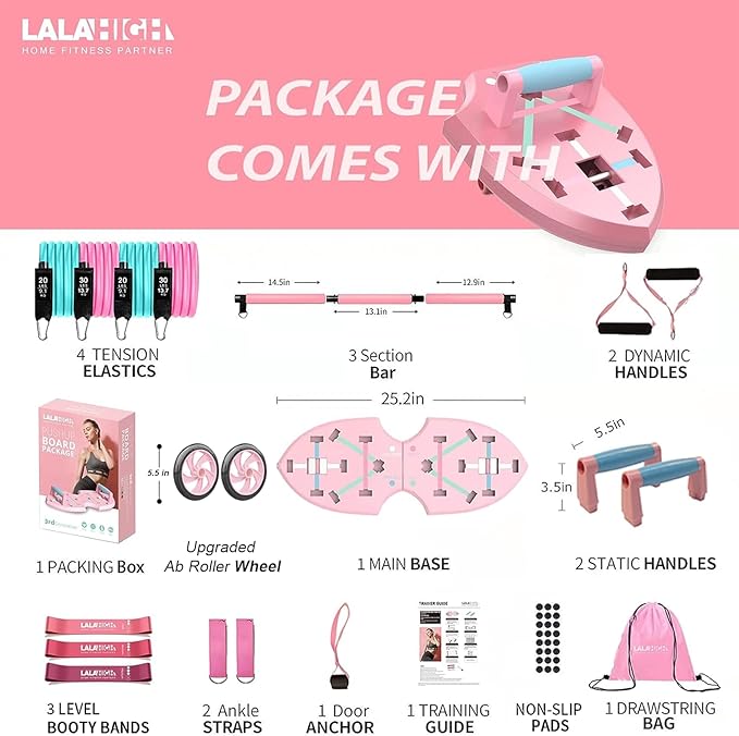 LALAHIGH Portable Home Gym System for Men and 20 Fitness