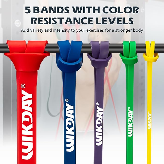 Resistance Bands for Working Out, Exercise Bands, Workout Bands, Pull Up Assistance Bands for Body Stretching Training Physical Therapy Muscle Training for Men & Women