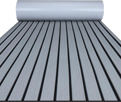 FOCEAN Boat Flooring EVA Foam Boat Decking Faux Teak Marine Flooring Boat Mat Boat Carpet Sheet for Motorboat RV Yacht Kayak Surfboard, 94.5"x 47.2"/35.4"/23.6"/15.7"