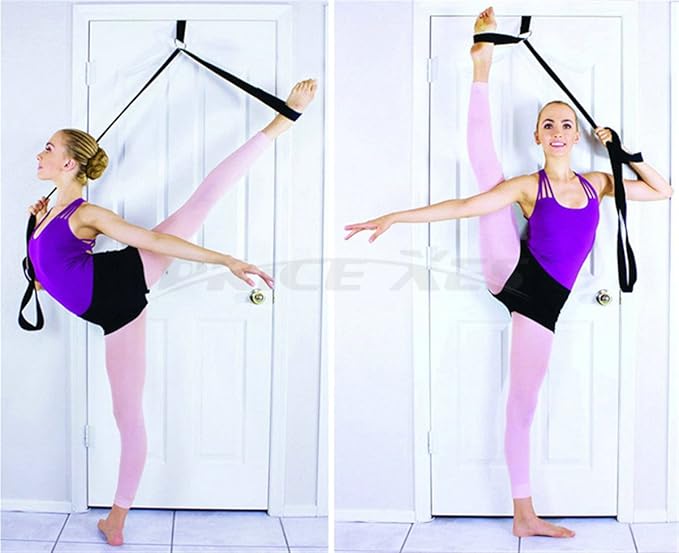 Door Flexibility & Stretching Leg Strap - Great for Ballet Cheer Dance Gymnastics or ANY Sport Leg Stretcher Door Flexibility Trainer Premium stretching equipment